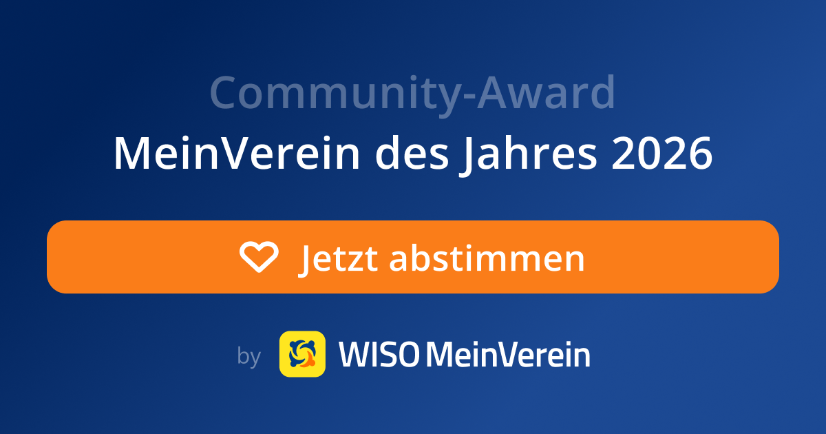 Wir bewerben uns zum MeinVerein des Jahres 2026 - jetzt für uns abstimmen!
